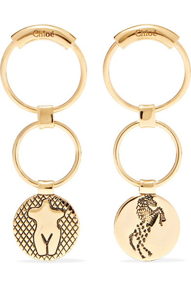CHLOÉ Femininities gold-tone earrings from Net-a-porter