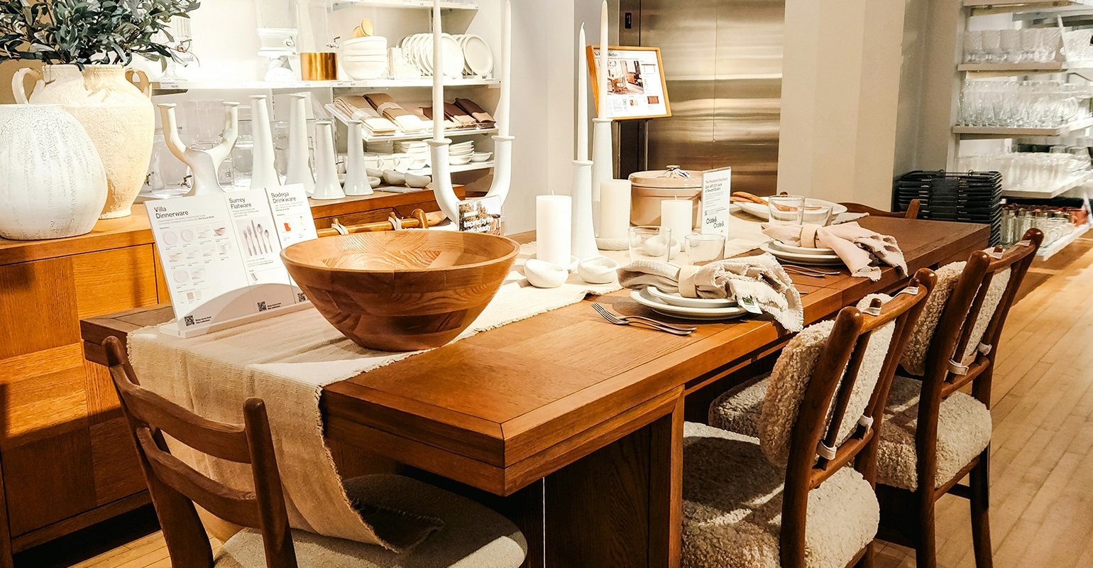 Pottery Barn home decor and furniture