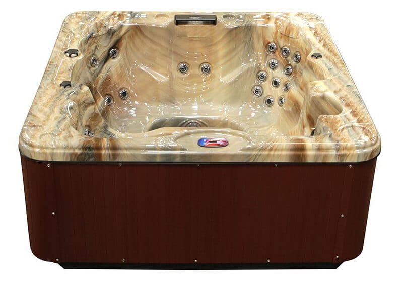 Relaxing Hydrotherapy American Spas Premium Acrylic 6-Person Hot Tub