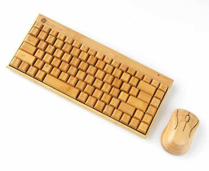 Keyboard and mouse made by bamboo