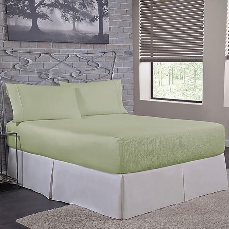 500-Thread-Count Cotton Rich Full Sheet Set in Sage