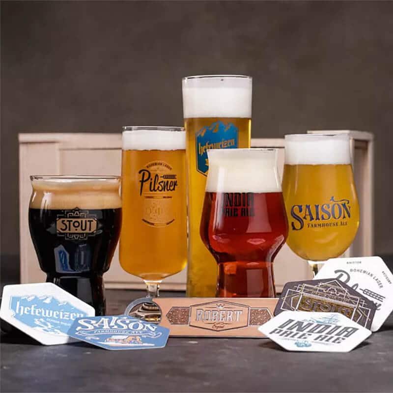 5 styles of beer glassware