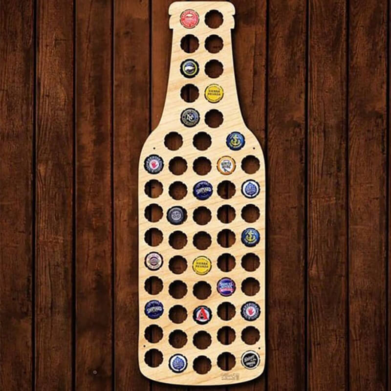 Wall Mounted beer cap map