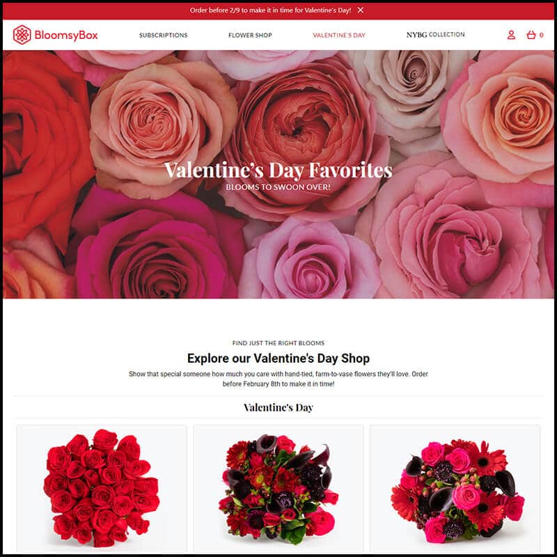 BloomsyBox valentine's day favorites