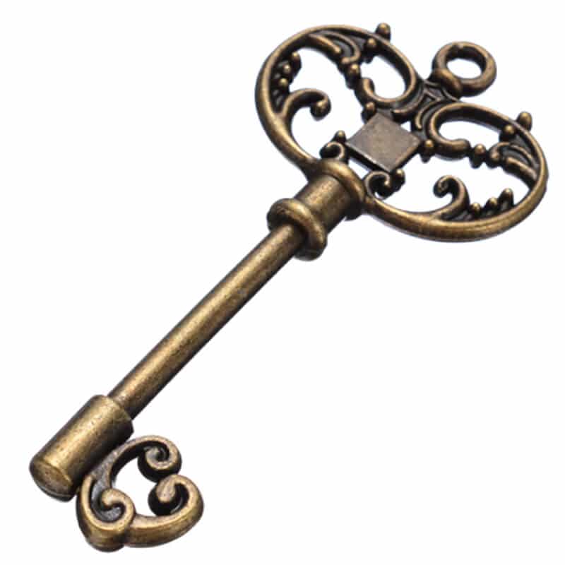 Two antique bronze keys