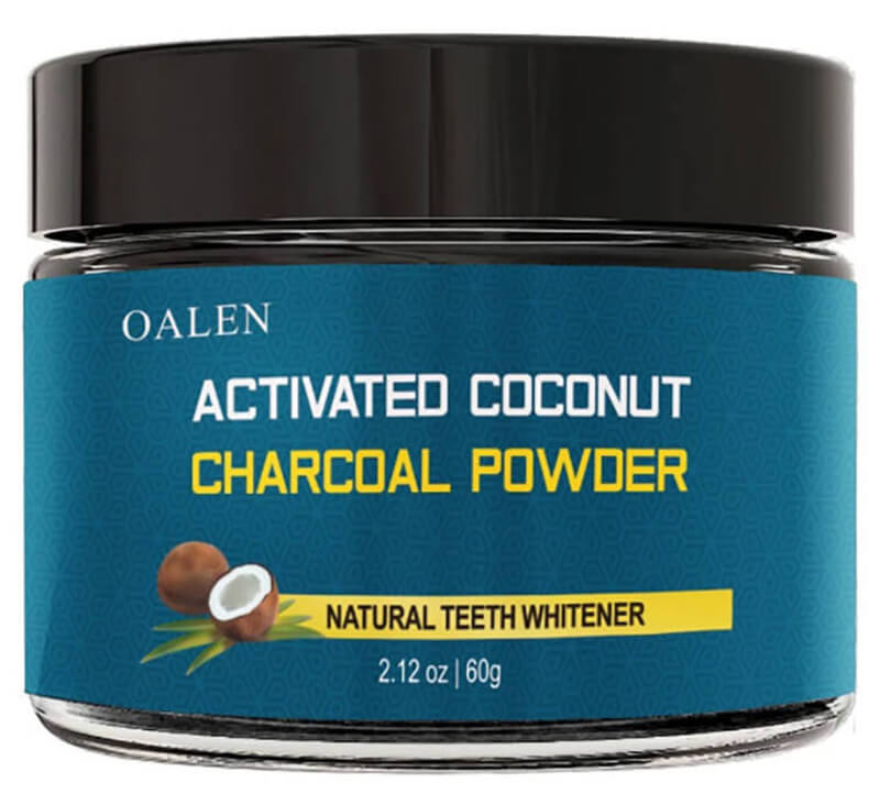 Activated coconut charcoal powder natural teeth whitener