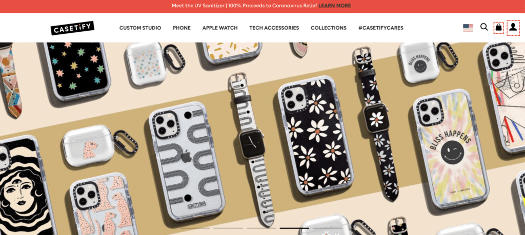 casetify home page