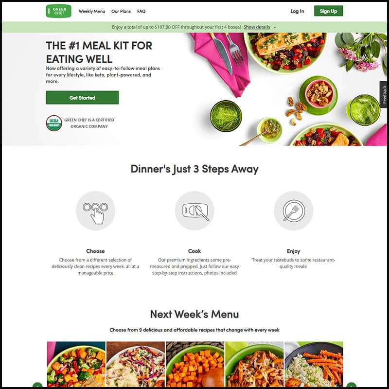 Green chef organic company page