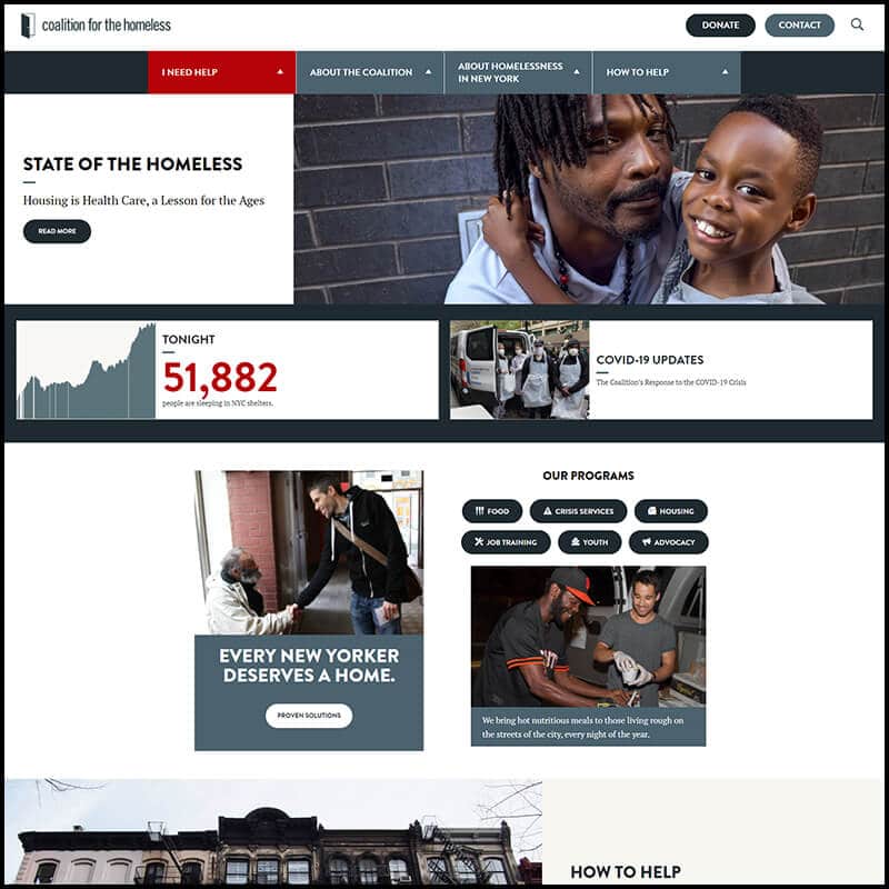 Coalition for the Homeless homepage