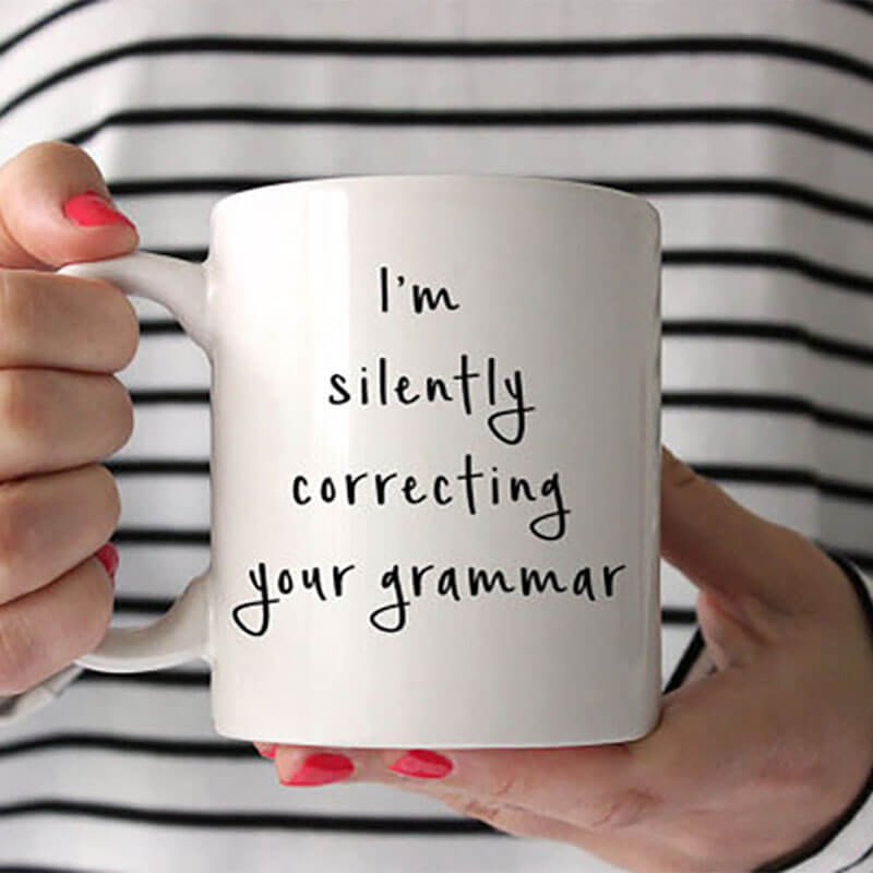 Woman's mug with message