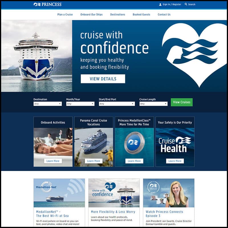 Princess cruise lines page