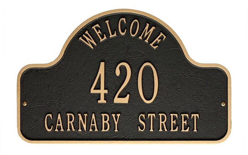 Custom address plaque