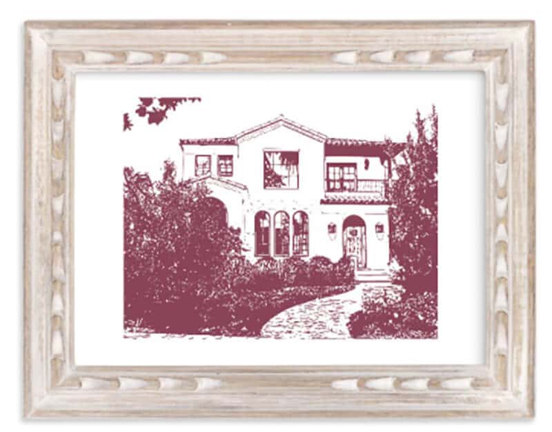 Unique picture of the house in frame