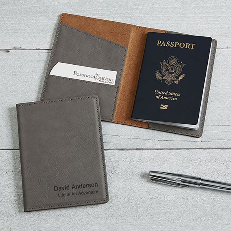 signature series personalized passport holder