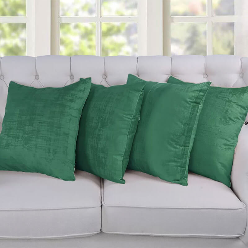 Green cushions cover for throw pillows