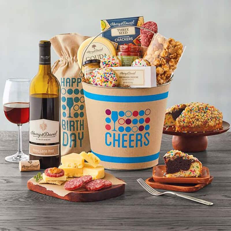 Treats wine gift baskets