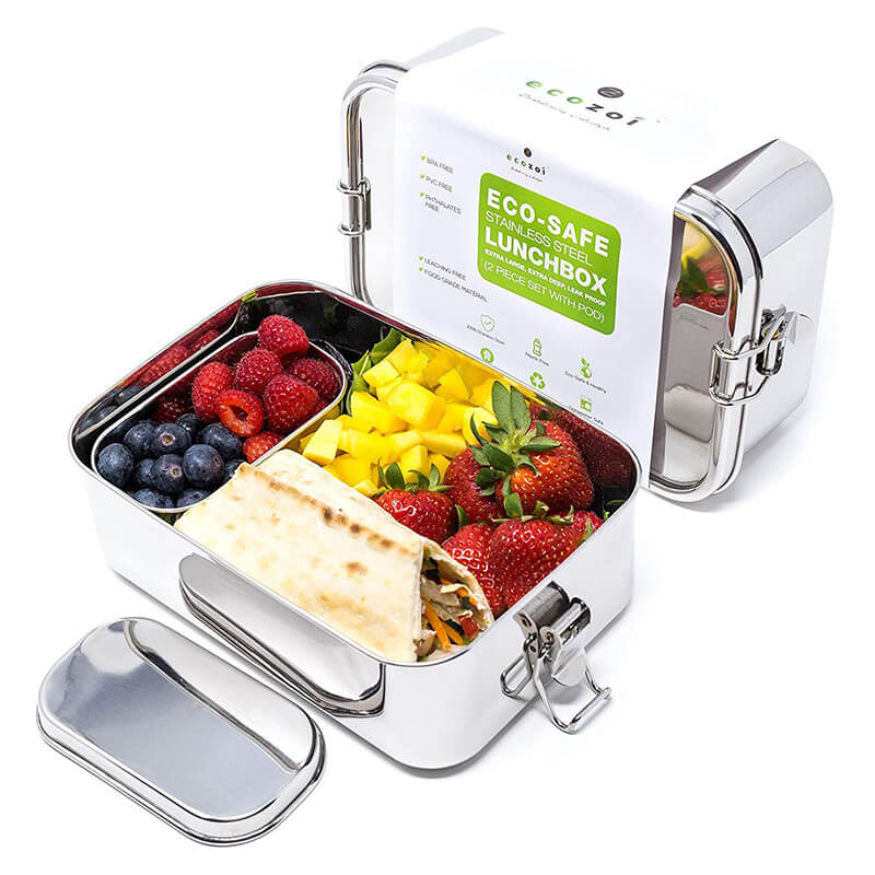 Stainless steel food storage container
