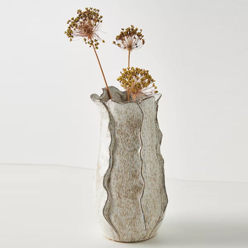 sculpted stoneware vase