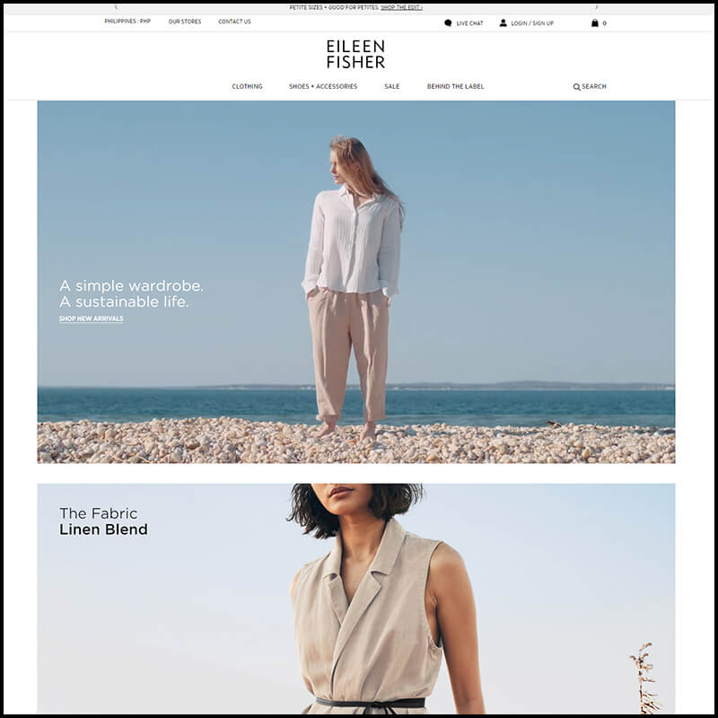 Eileen Fisher website
