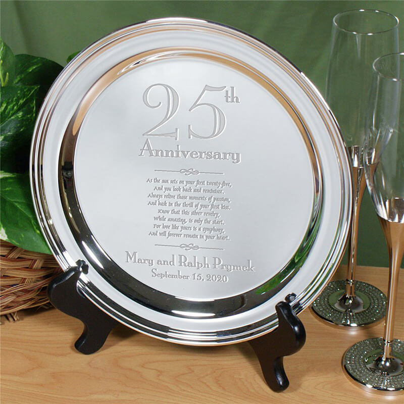 25th Anniversary Gift Ideas, 25 Year Wedding Anniversary Gifts, Silver –  Letter Art Gifts