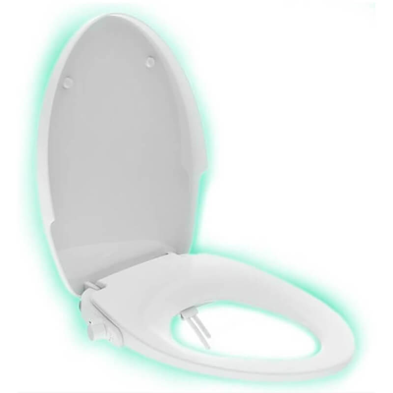 No frills Evekare Night Glow Non-Electric Toilet Bidet Seat