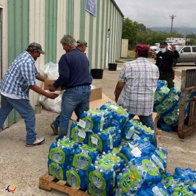 Deliveries of food and water to remote communities