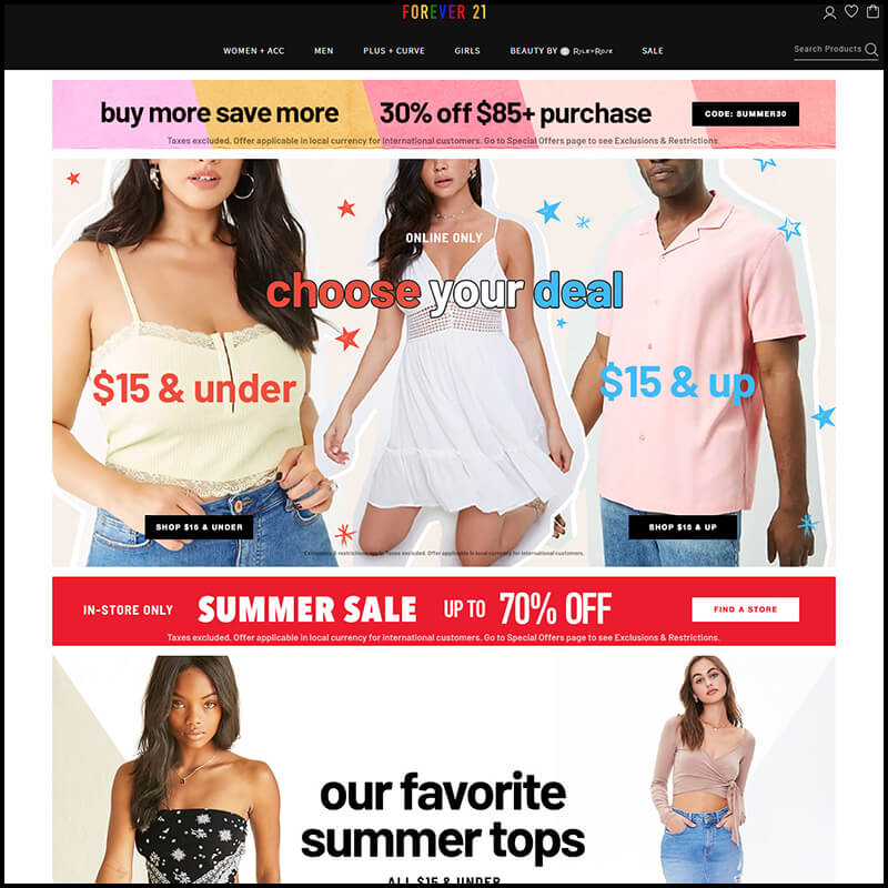Forever 21 July 4th Sale