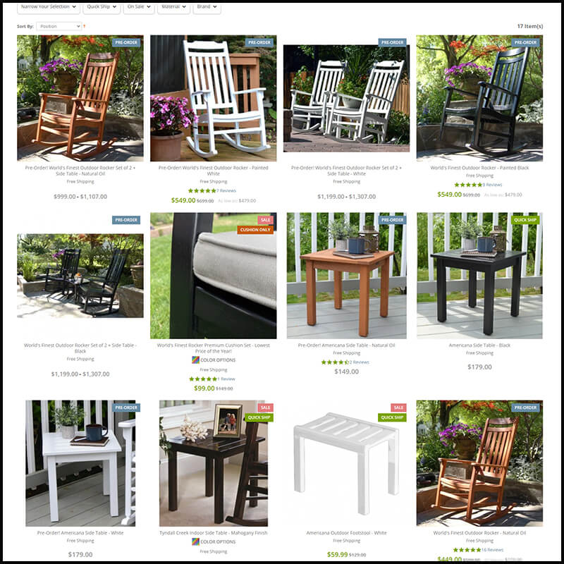 All weather outdoor proof rocking chairs