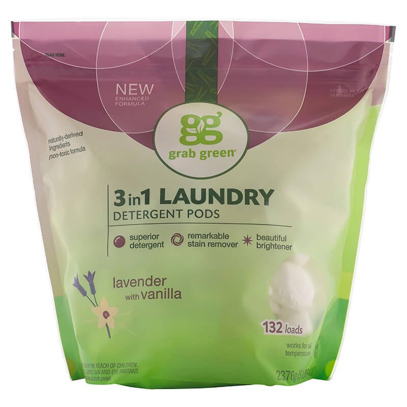 3 in 1 Laundry Detergent Pods from Grab Green