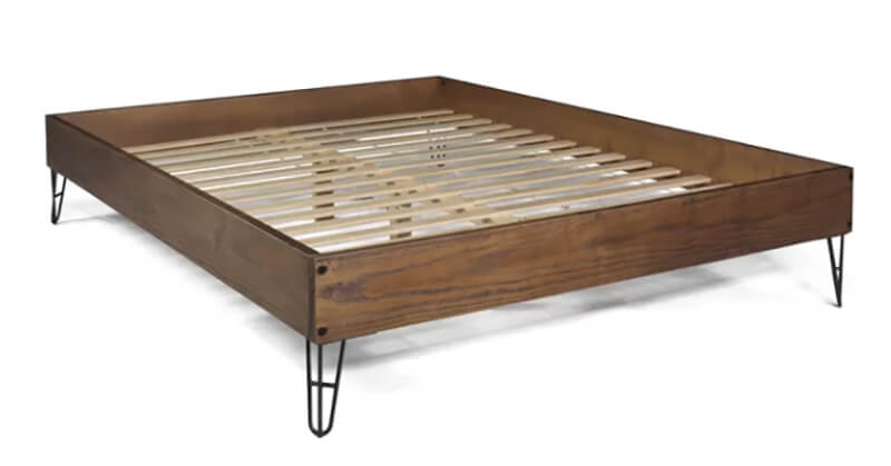 Low profile platform bed Grain Wood furniture