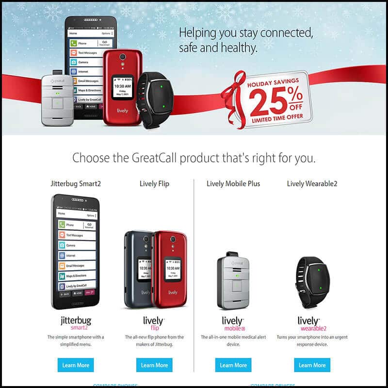 GreatCall.com Christmas sale
