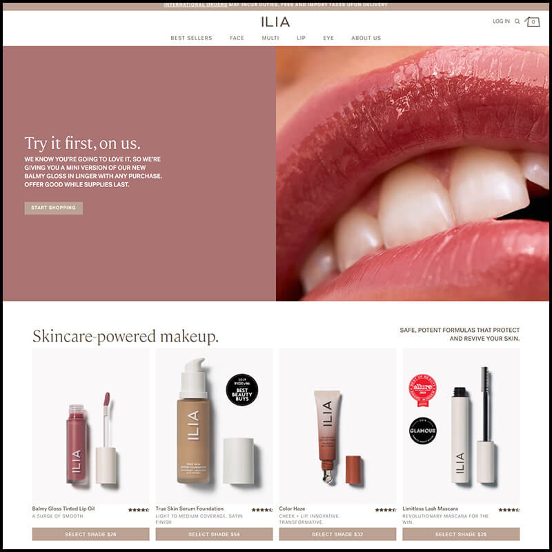 ILIA Beauty minimalist brand