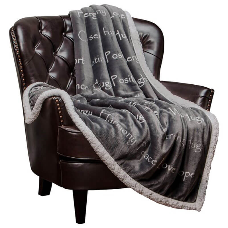 Beautiful chair with soft blanket