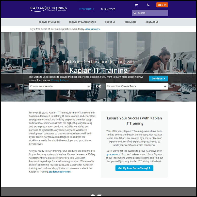 kaplanit training home page
