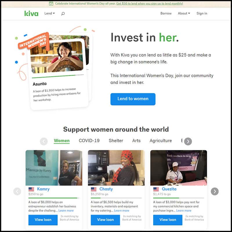 Kiva page