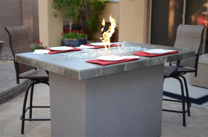Adjustable Kokomo Outdoor Bar Fire Pit Table