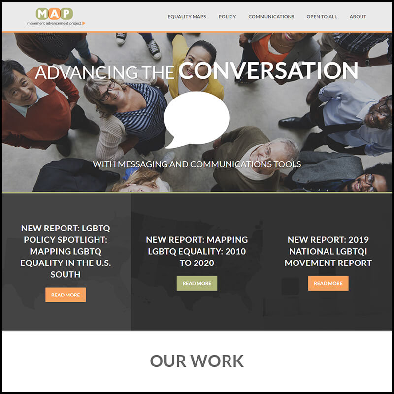 Movement Advancement Project homepage screenshot