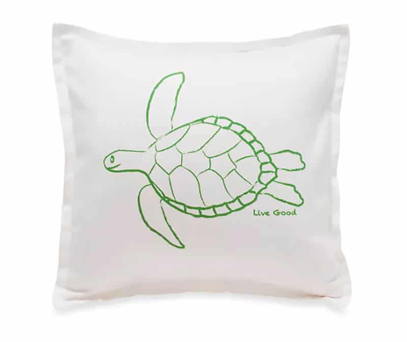 The Live Good Organic Supima Cotton Turtle Endangered Species Pillow