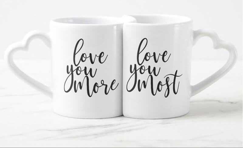 Matching coffee mug set