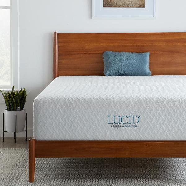 home depot lucid memory foam mattress