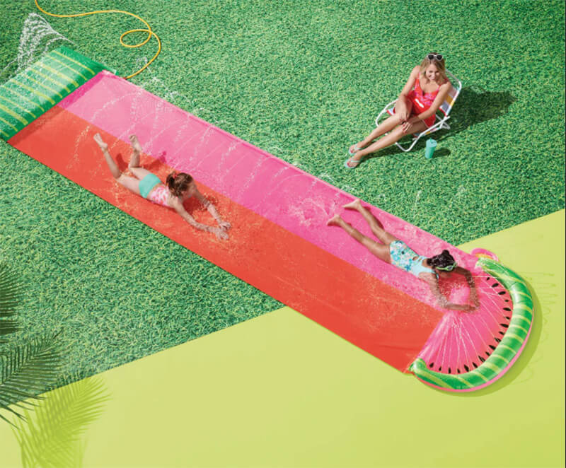 A matching slip and slide