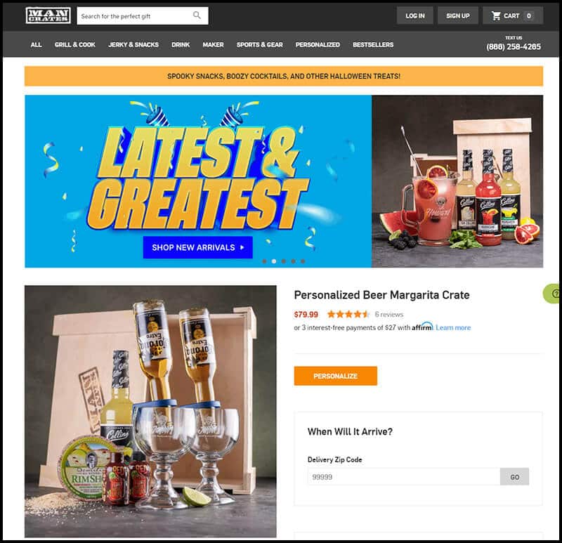 Subscribe Man Crates Personalized Beer Margarita Crate page