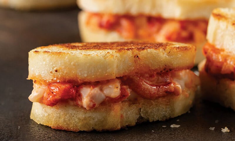 Mini lobster grilled cheeses