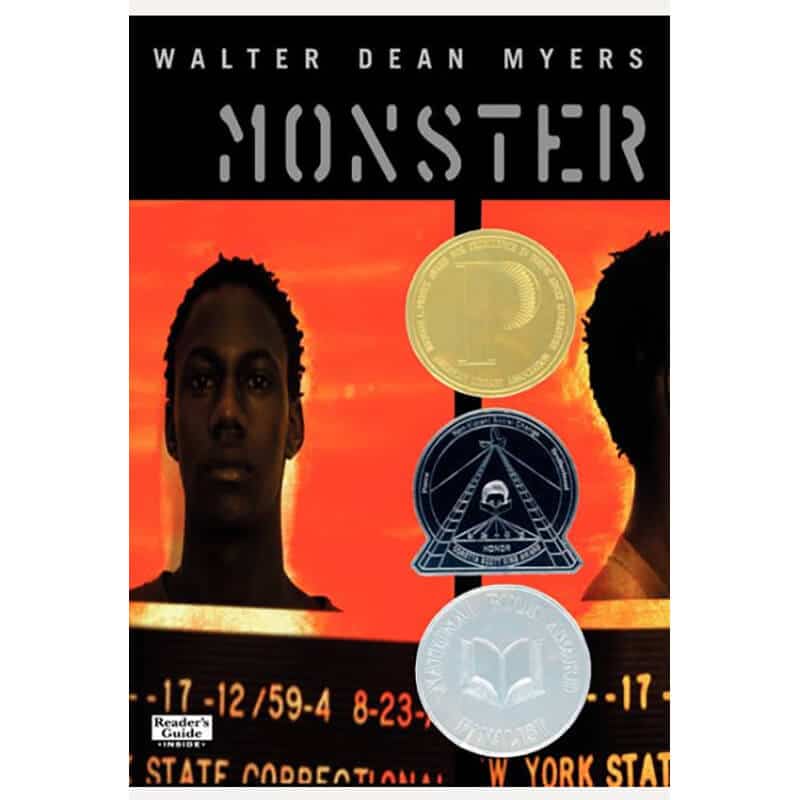Book title Monster by Walter Dean Myers