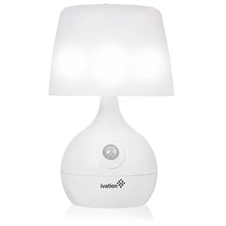 Battery operated motion lamp