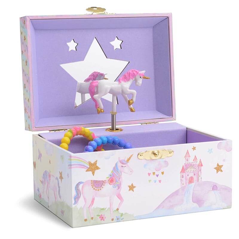 Smooth violet colored lining jewelry box