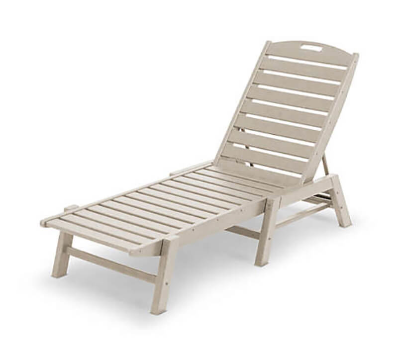 Nautical Outdoor Stackable Chaise
