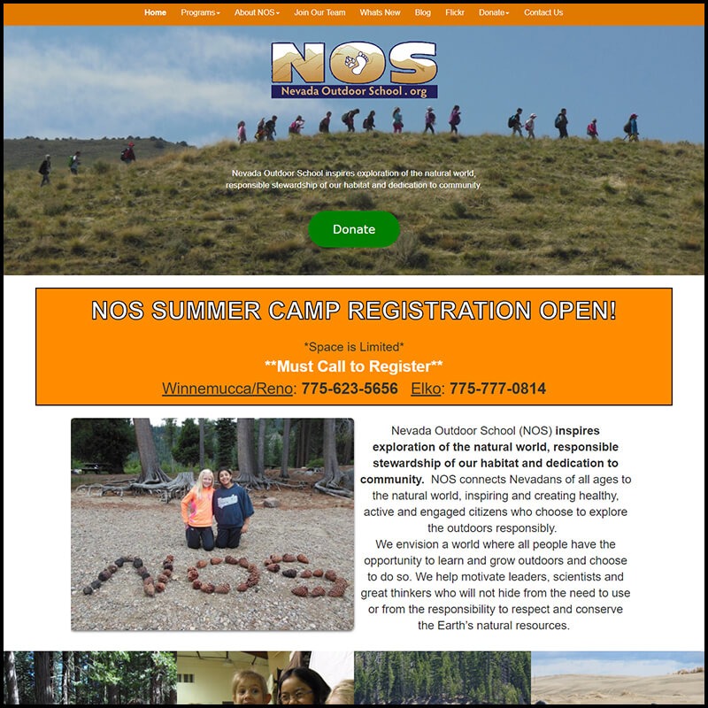 Support Nevada Outdoor School by donating