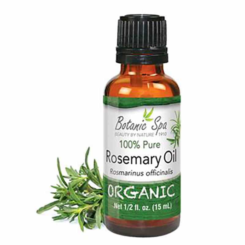 Bottle of rosemary oil