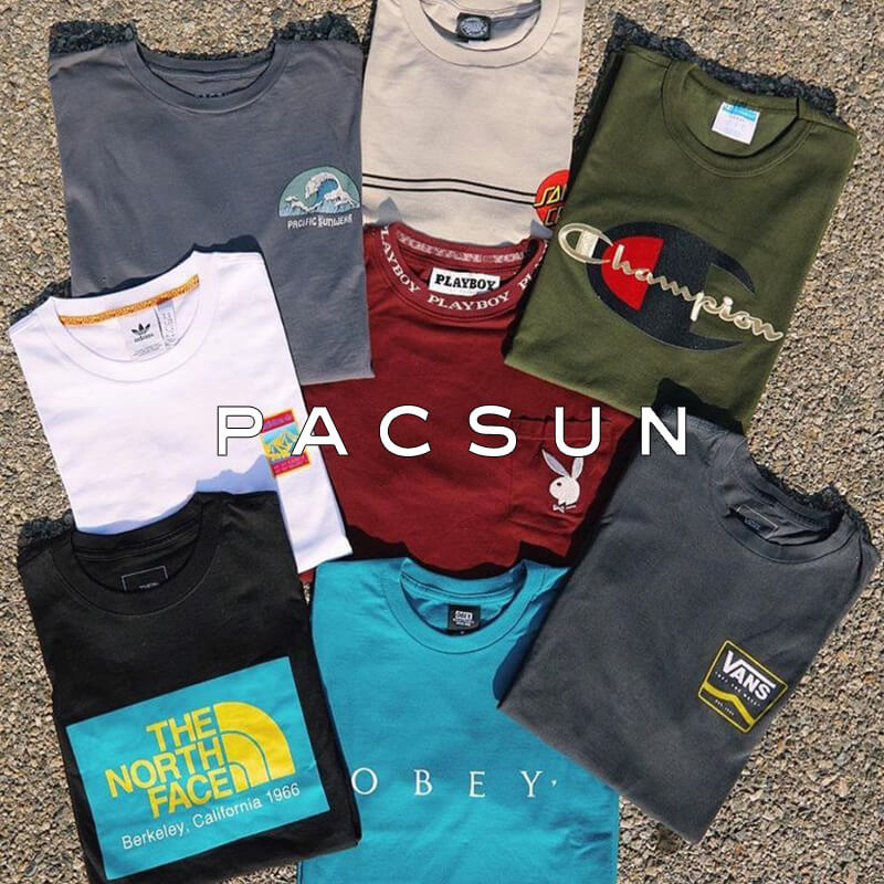 Clothing items from PacSun